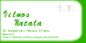 vilmos matala business card